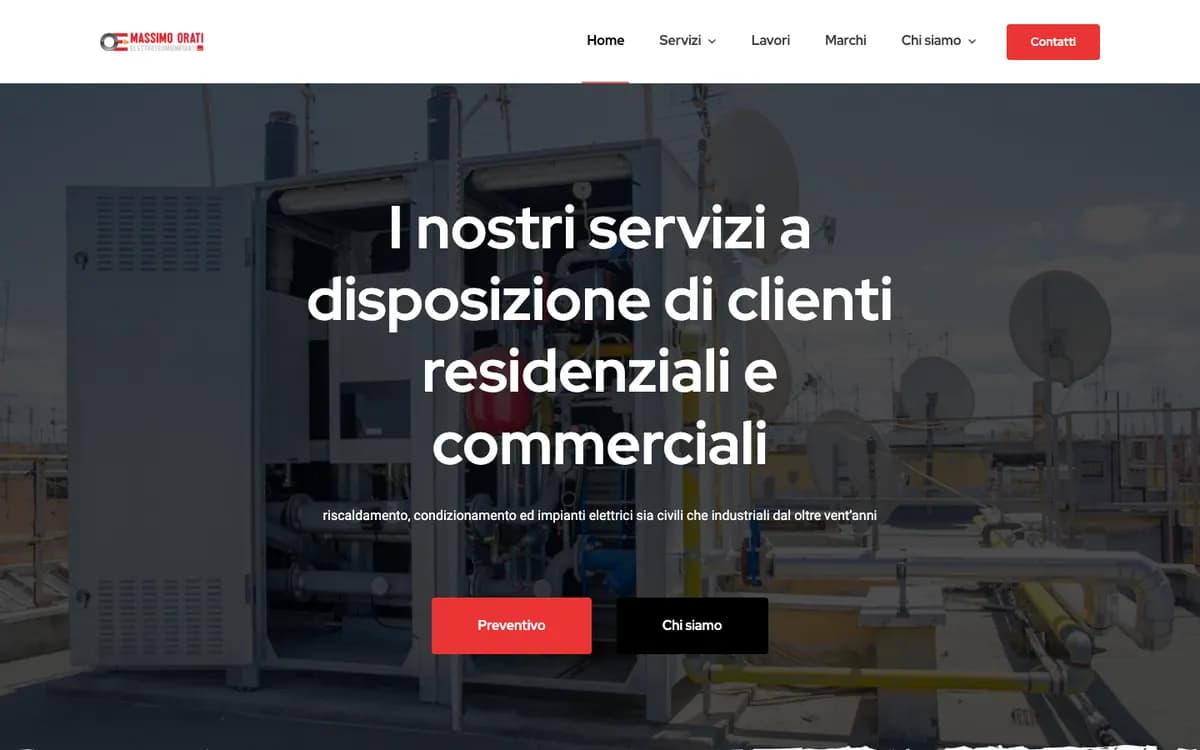 Home page del sito Massimo Orati Elettrotermoimpianti